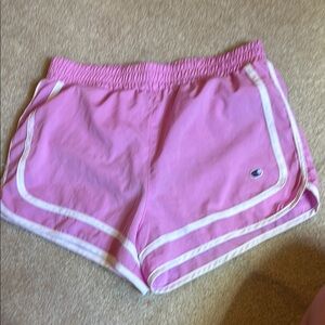 Champion Purple and White Athletic Shorts Lightweight Elastic Waist